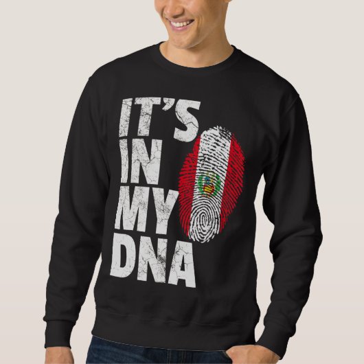 Sweatshirt C'est dans mon Adna Pérou Drapeau Souvenir (Devant)