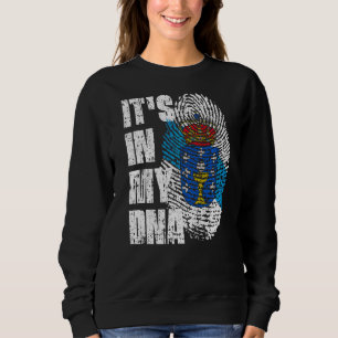 Sweatshirt C'est dans mon Dna Galicia Drapeau Galicien