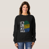 Sweatshirt C'est drôle dans mon ADN, drapeau du Gabon Emprein (Devant entier)