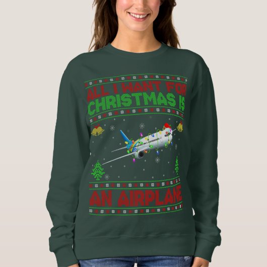 Sweatshirt C'Est Drôle, Vilain, Tout Ce Que Je Veux Pour Noël (Devant)