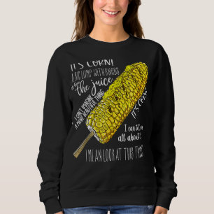 Sweatshirt C'est du maïs une grosse bosse avec des boutons il