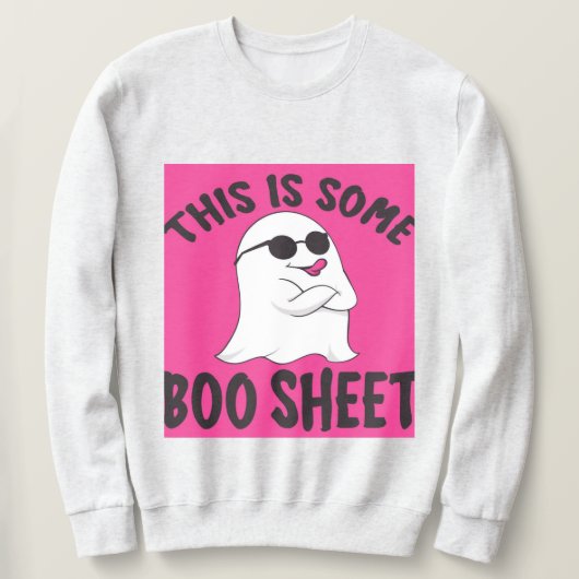Sweatshirt C'est du Papier de Fantôme – Texte de Pun Hallowee (Design devant)