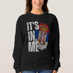 Sweatshirt C'est en moi Serbie Drapeau Drapeau Drapeau Drapea