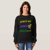 Sweatshirt C'est la moitié de mon coureur (Devant entier)