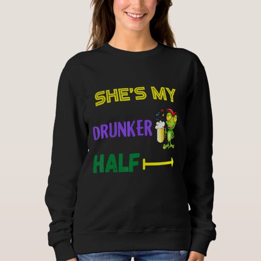 Sweatshirt C'est la moitié de mon coureur (Devant)