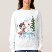 Sweatshirt C'est la période la plus merveilleuse de Noël (Devant)
