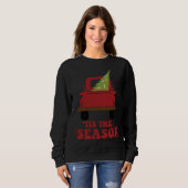 Sweatshirt C'Est La Saison Cute Retro Pine Noël Arbre Fami (Devant entier)