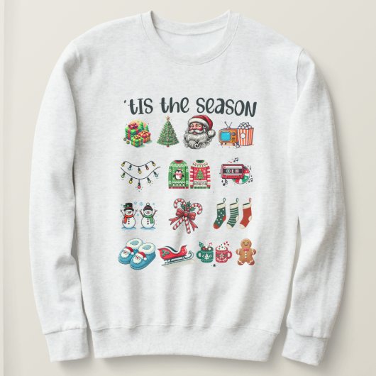 Sweatshirt C'est la saison de Noël (Design devant)