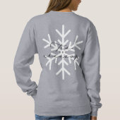 Sweatshirt C'est la saison Snowflake Calligraphy Holiday (Dos)