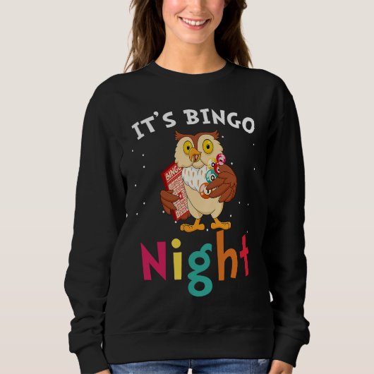 Sweatshirt C'est la soirée Bingo  Cute Owl Bingo (Devant)
