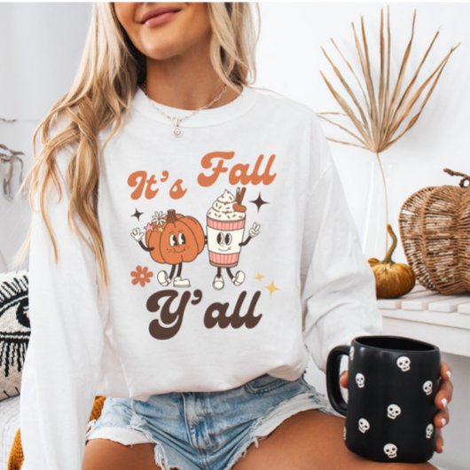 Sweatshirt C'est l'automne Y'all - Citrouille mignon et PSL