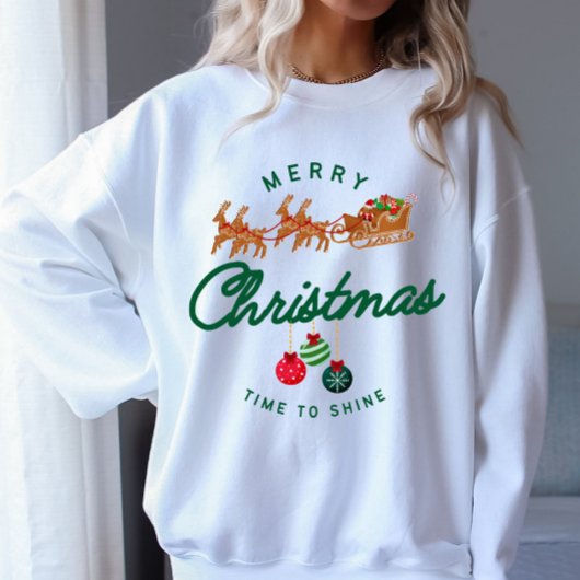 Sweatshirt C'est l'heure de briller Joyeux Noël