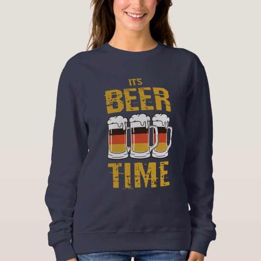 Sweatshirt C'est l'heure de la bière (Devant)