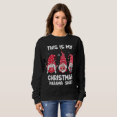 Sweatshirt C'est ma chemise en pyjama de Noël Xmas Funny Gnom (Devant entier)