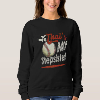 Sweatshirt C'est ma demi-sœur Baseball Famille Assortie