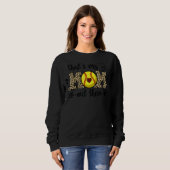 Sweatshirt C'est ma mère là-bas Leopard Softball Maman Mothe (Devant entier)