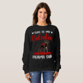 Sweatshirt C'Est Ma Saint Valentin Pajama Pitbull Amoureux de (Devant entier)