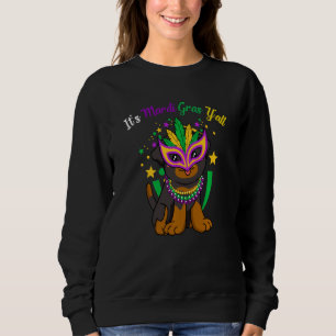 Sweatshirt C'Est Mardi Gras Y All Rottweiler Chien Masque & P