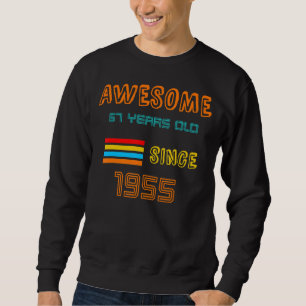 Sweatshirt C'est mon 67e anniversaire depuis 1955 pour les ho
