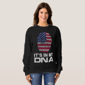 Sweatshirt C'EST MON ADN DANS Empreinte digitale Fierté natio (Devant entier)