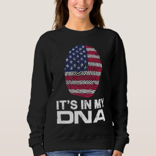 Sweatshirt C'EST MON ADN DANS Empreinte digitale Fierté natio