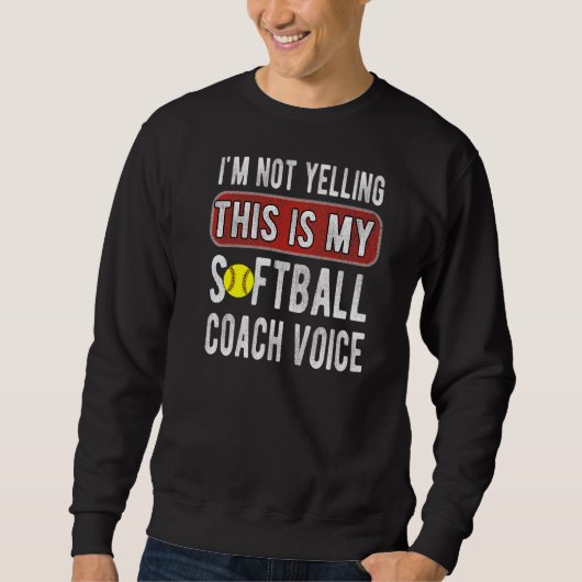Sweatshirt C'Est Mon Coach Softball Voix Coaching Softball (Devant)