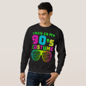 Sweatshirt C'Est Mon Costume 90s Retro 90s Music Theme Party (Devant entier)