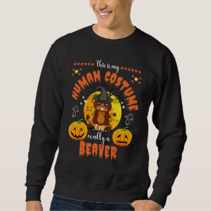 Sweatshirt C'est Mon Costume D'humain Je Suis Vraiment Un Cas