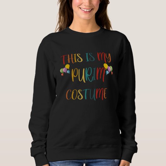 Sweatshirt C'est mon costume Purim drôle Juif (Devant)