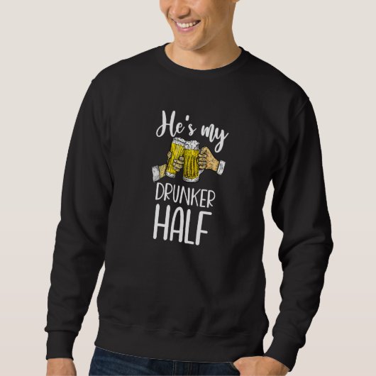 Sweatshirt C'est mon cousin à demi-couples St Patrick's Drink (Devant)