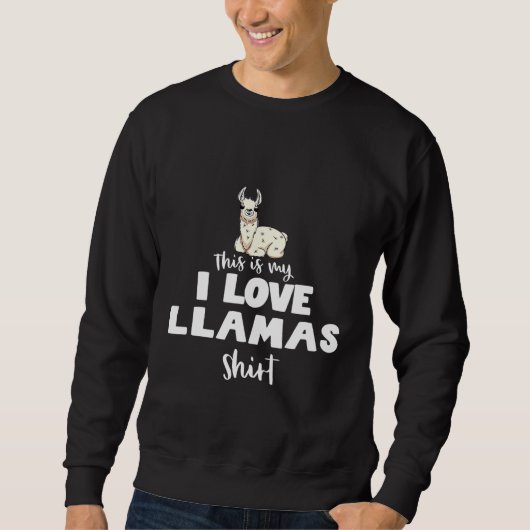 Sweatshirt C'est Mon J'adore Les Lamas (Devant)