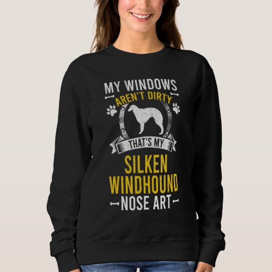 Sweatshirt C'est mon nez de Silken Windhound de chien (Devant)