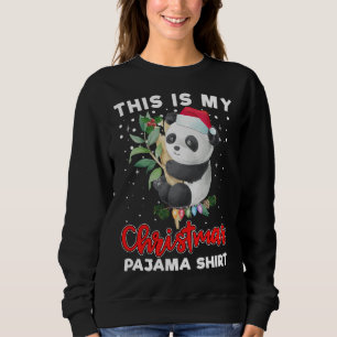 Sweatshirt C'Est Mon Pajama Cute Panda Santa Hat