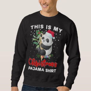 Sweatshirt C'Est Mon Pajama Cute Panda Santa Hat