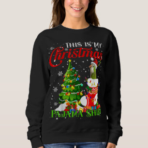Sweatshirt C'est mon perroquet de jambon de Noël dans le choe