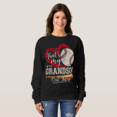 Sweatshirt C'est mon petit-fils là-bas Baseball Grand-mère (Devant entier)