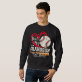 Sweatshirt C'est mon petit-fils là-bas Grand-mère de baseball (Devant entier)
