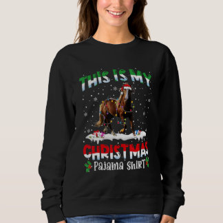 Sweatshirt C'est mon pyjama de Noël Animaux de cheval mignons