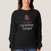 Sweatshirt C'est mon sapin rose (Devant)