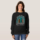 Sweatshirt C'est Ok Pour Être Différent Sensibilisation à la (Devant entier)