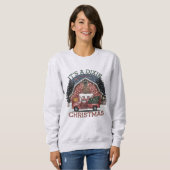 Sweatshirt C'est un Noël Dixie – Conception de grange sudiste (Devant entier)