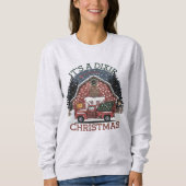 Sweatshirt C'est un Noël Dixie – Conception de grange sudiste (Devant)