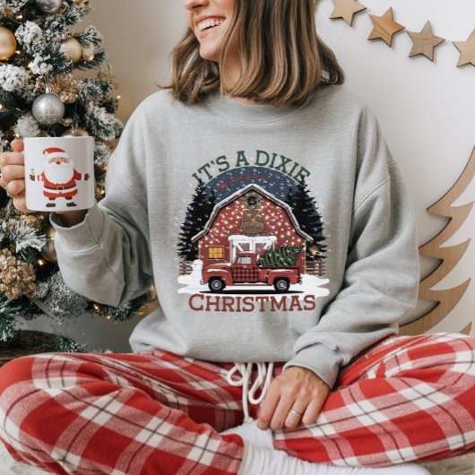 Sweatshirt C'est un Noël Dixie – Conception de grange sudiste