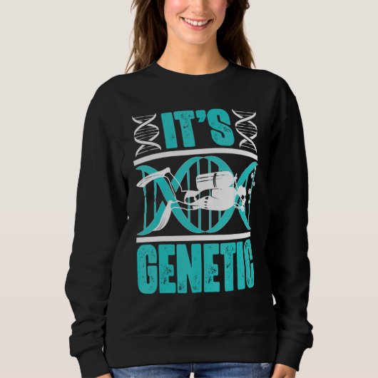 Sweatshirt C'est un plongeur ADN de plongée génétique (Devant)