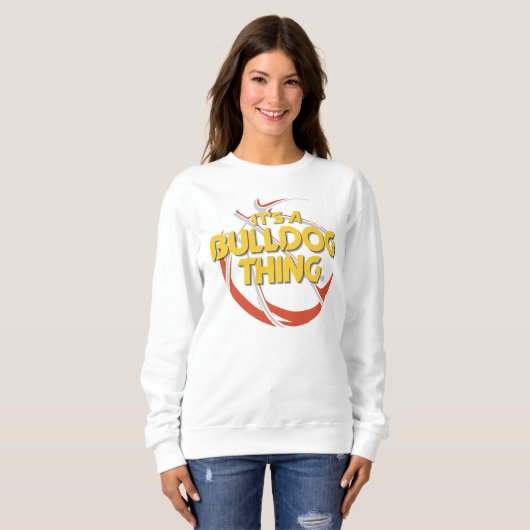 Sweatshirt C'est un pull de basketball Bulldog (Devant entier)