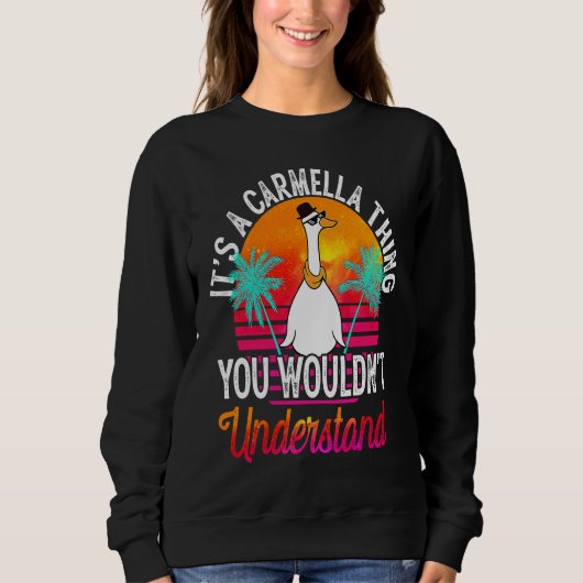 Sweatshirt C'est une affaire de Carmella que vous ne comprend (Devant)