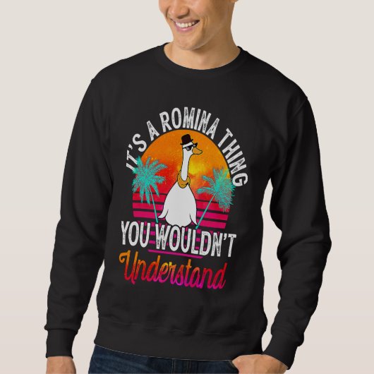 Sweatshirt C'est une affaire de Romina que vous ne comprendri (Devant)