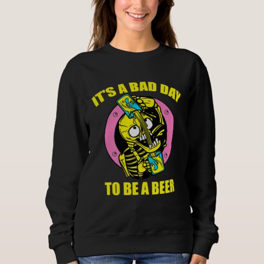 Sweatshirt C'est une mauvaise journée pour être un squelette (Devant)