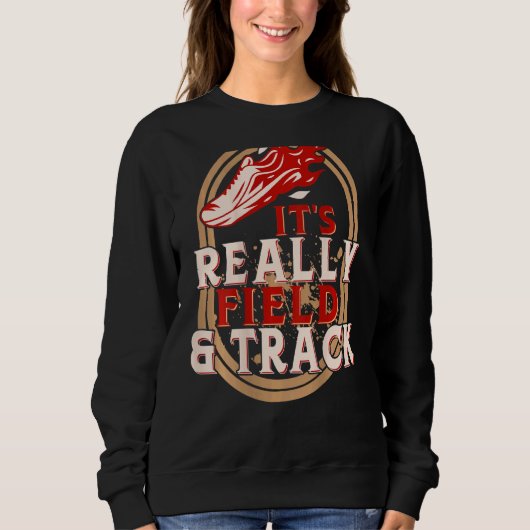 Sweatshirt C'est Vraiment Field And Track Backprint Track et  (Devant)