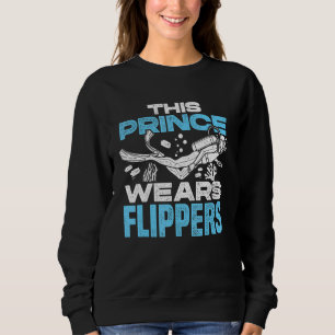 Sweatshirt Cet homme prince porte des palmes plongeur plongée